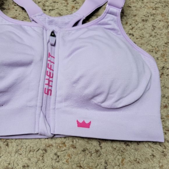 Shefit Size Luxe Large Lilac Purple and Pink Low Impact Adjustable Sports Bra - Picture 4 of 8